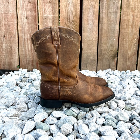 Ariat Shoes - *Ariat | Distressed Brown Roper Heritage Western Cowgirl Boots 10000797 Size 7C